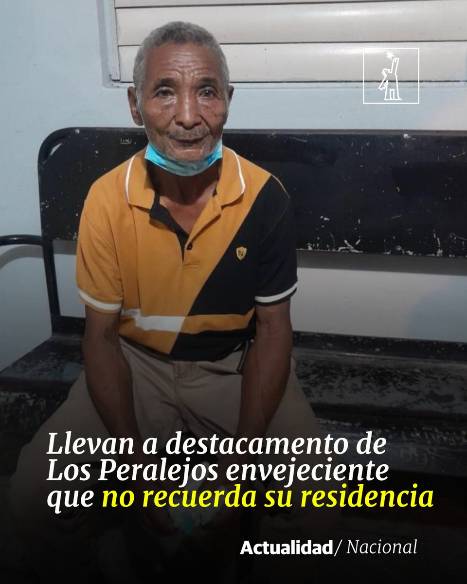 🔴 |#ServicioPúblicoDL | SEÑOR PERDIDO 

Un señor que dice llamarse Luis José Guzmán y  que tiene una hija que se llama Eliza, está perdido y no recuerda su lugar de residencia.

El  envejeciente  fue llevado por dos ciudadanas al destacamento de los Peralejos del km 13 de la