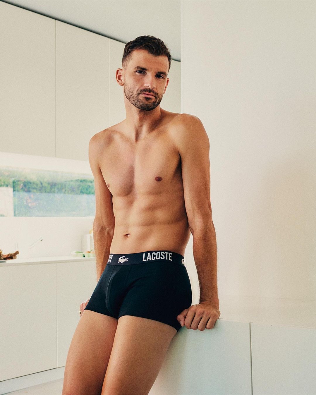 DAMAN Magazine on X: Bulgarian tennis player Grigor Dimitrov enters the  modelling world, appearing gorgeous as the face of Lacoste's underwear  collection Read more   / X