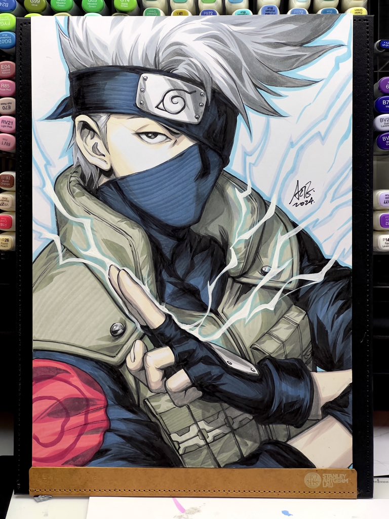 Commission for a friend. It’s been a while since my last Naruto art. Is there an anime remake coming out? #kakashi #naruto