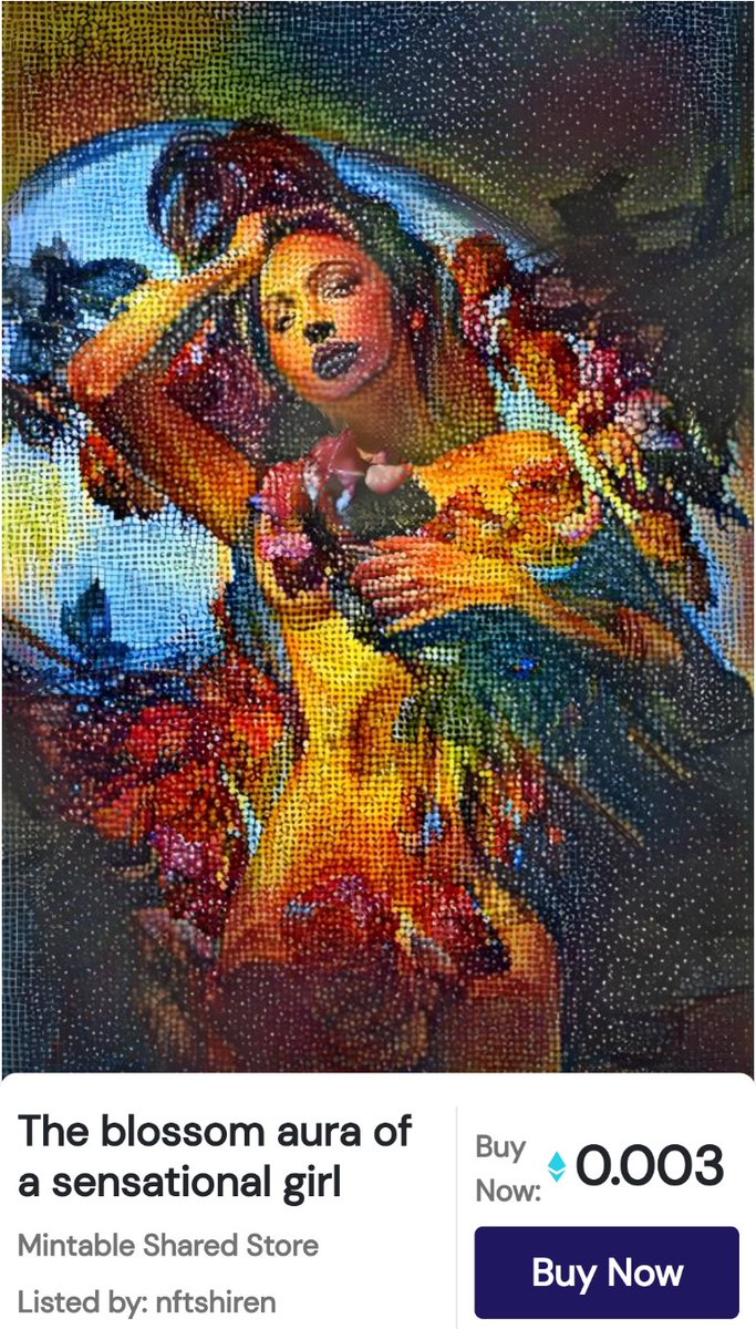 Alphartists's tweet image. Let the blossom aura of a sensational girl grab you and give you pleasure.
mintable.app/ART/item/The-b…
#mintable #sensational #1on1 #nft #nftcollector #collection