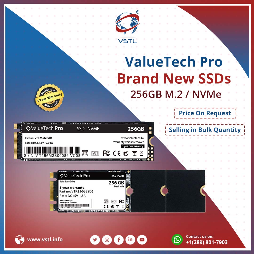 ValueSmartTrad1's tweet image. ValueTech Pro 256GB M.2/ NVMe Brand New SSDs
.
Contact us now for more details or book yours 🧑💻 at vstl.info
.
Please contact us on our WhatsApp:- +1 (289) 801-7903
.
Email - marketing1@vstl.info