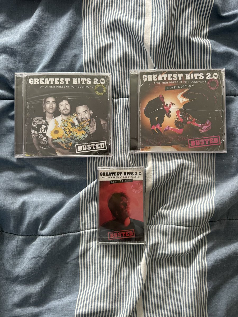 KambanisJohn's tweet photo. @Busted my cds and cassette came today they look amazing @CharlieSimpson @JamesBourne @mattjwillis #bustedfans #busted https://t.co/zpUozb4Nuk