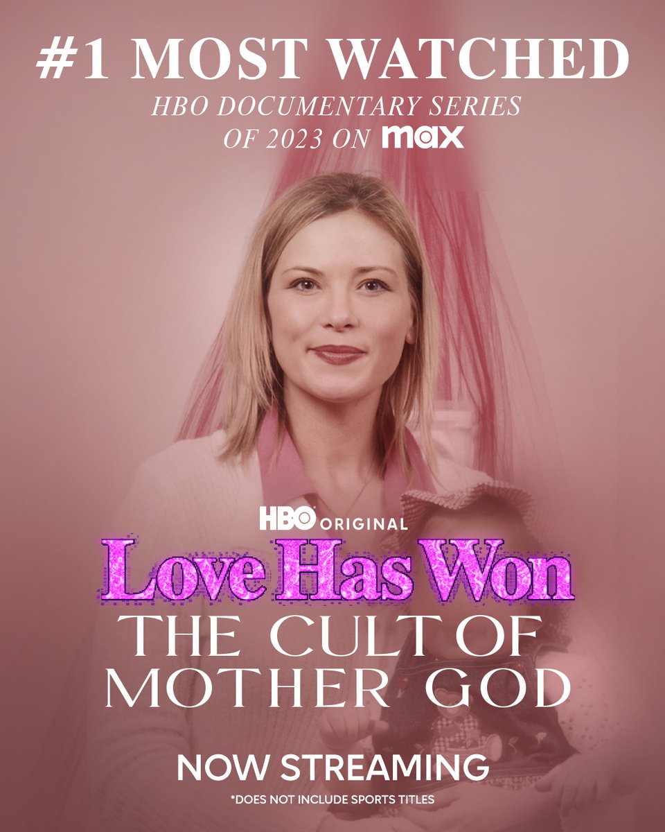 #LoveHasWonHBO: The Cult of Mother God is streaming now on <a href="/StreamOnMax/">Actually HBO Max</a>.