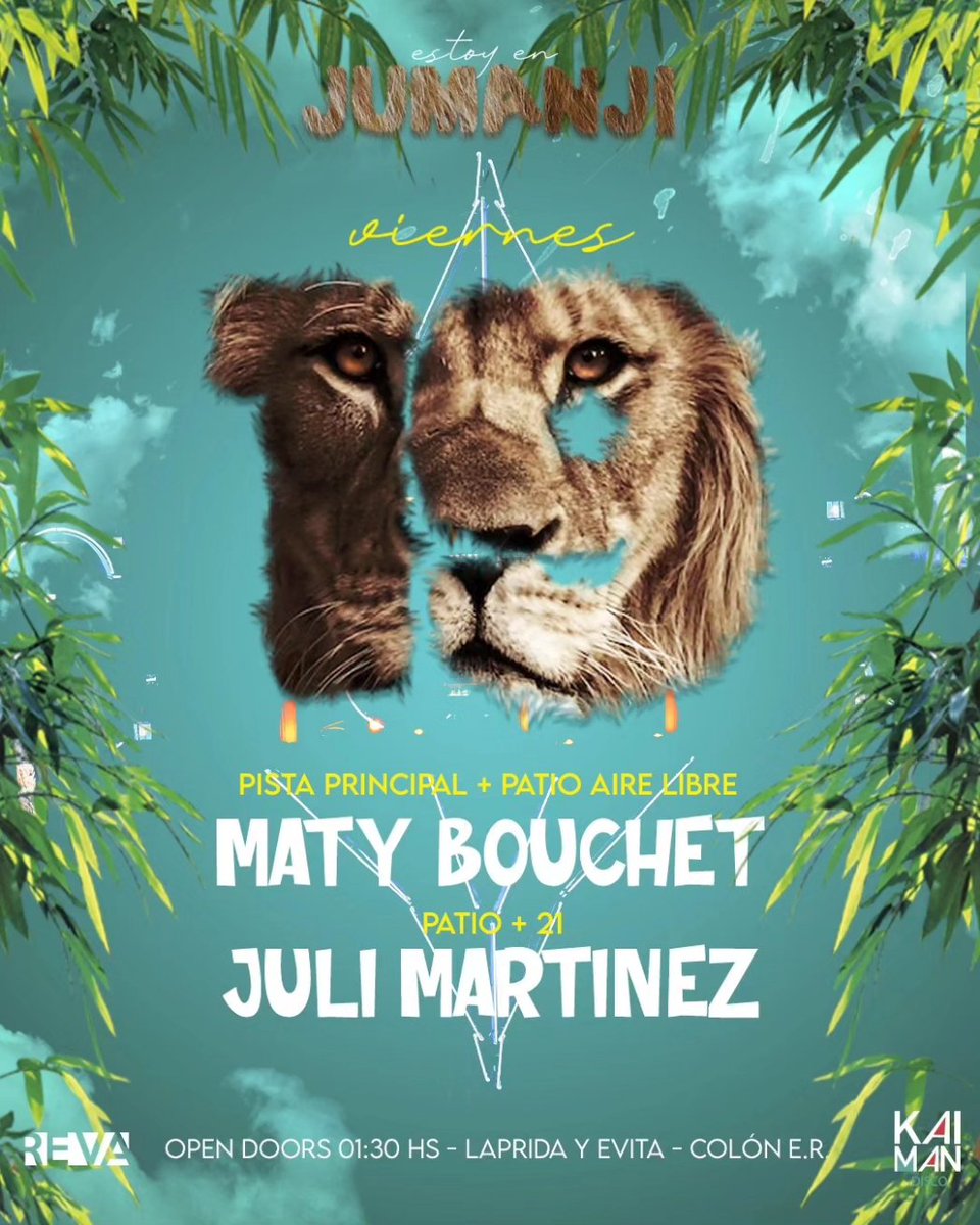 estoyenjumanji's tweet photo. 🦁 Con RT y ❤ participás por el sorteo de 20 minilistas 

Últimos viernes de fiesta! Tercera noche de jungla 

Respondiendo o citando con #EstoyEnJumanji  tenés doble chance ✅ https://t.co/Wf5QRrKcXy