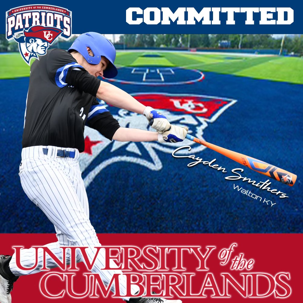 Cayden_Smithers's tweet photo. Committed to University of the Cumberlands! Thank you @UCCoachShelton and @jmart2626 for the opportunity! Go Patriots🇺🇸
@PatsBaseballUC @WVBatCats @nky_tigers @NVBA15 https://t.co/prnDaoZqCs