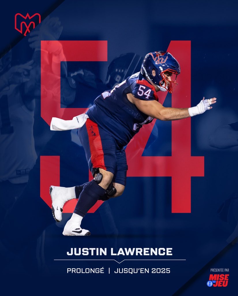 Proplayersagent's tweet photo. Congratulations to Justin Lawrence the #Montreal #Alouettes extend ✍️ 🇨🇦 OL through 2025 #ToujoursGame #AlsMtl #Als #YUL #LightUpTheStadium #MontrealAls #GoAlsGo #IIIuminonsLeStade #Quebec #CFL #LCF ⁦@TheRealJlaw55⁩ https://t.co/iNgEuW5yFH