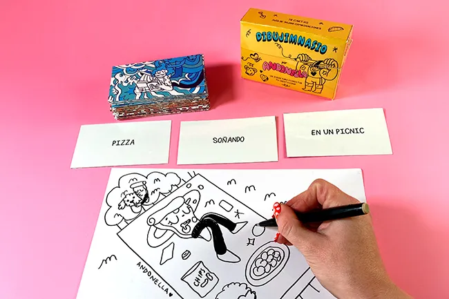 Ven a jugar "Dibujimnasio", un juego de mesa diseñado para ejercitar la creatividad y habilidades artísticas. Seleccionando cartas al azar, es posible realizar una serie de combinaciones divertidas para ser interpretadas según tu imaginación.
18 ene, 18h. <a href="/museodelchopo/">Museo del Chopo</a>
Link bio.