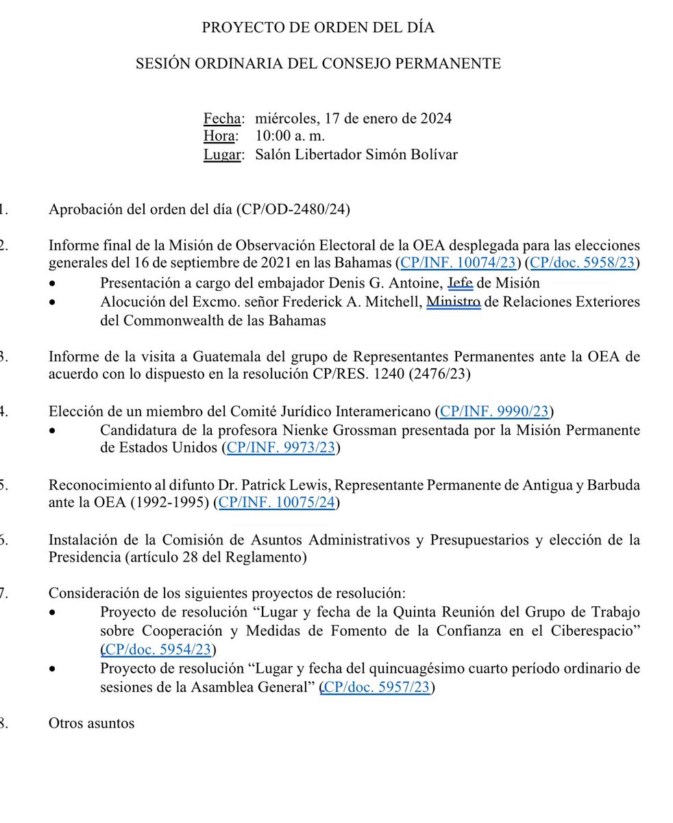 Mañana asistiré por última vez a una sesión del Consejo Permanente de la OEA como Representante de mi país, República Dominicana 🇩🇴. El jueves haré entrega de la Presidencia del Consejo Interamericano para el Desarrollo Integral (CIDI). Mi misión ha concluido.