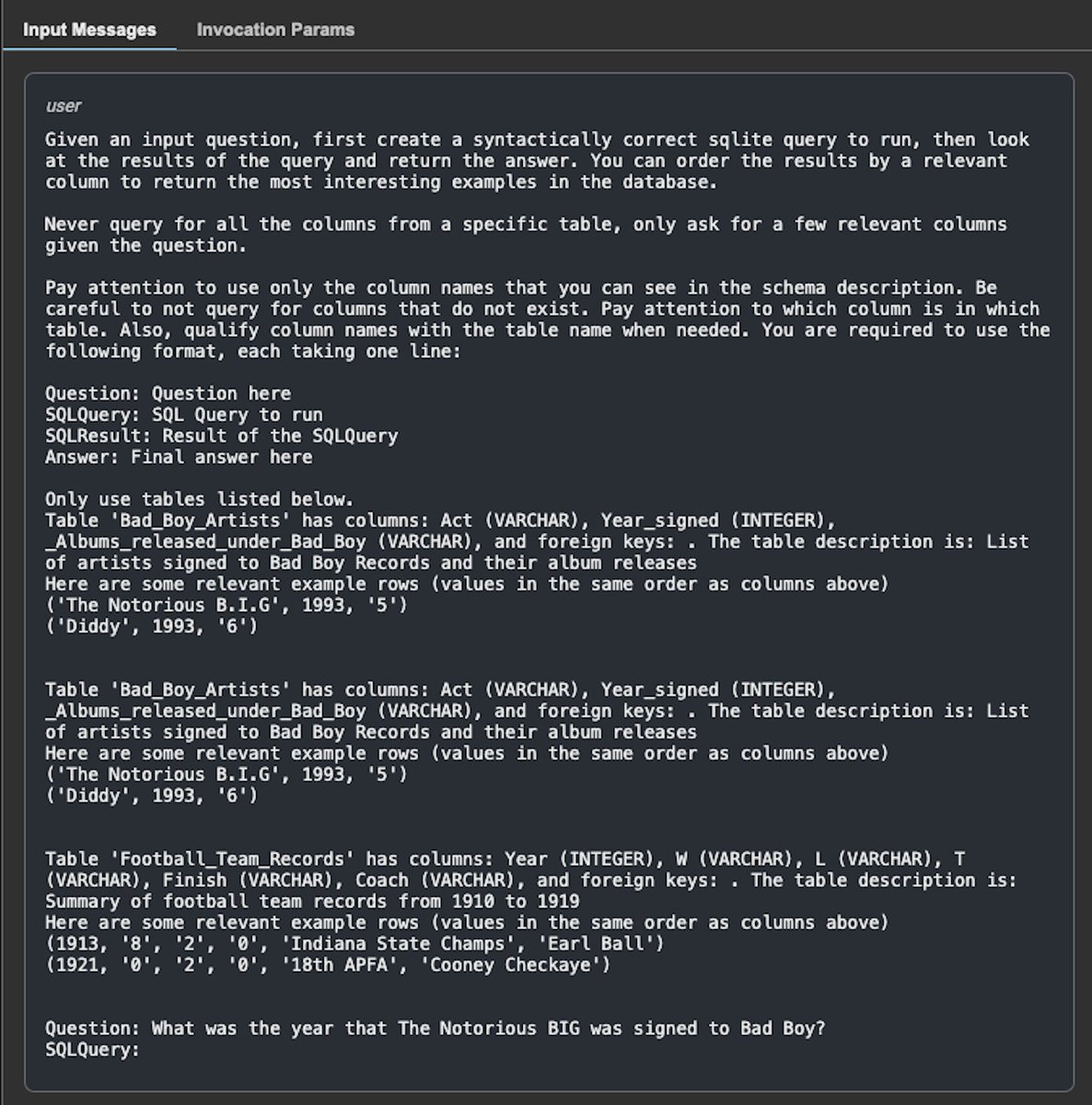jerryjliu0's tweet photo. Using LLMs for text-to-SQL is flaky (e.g. should it be `WHERE country = “Japan”` or `WHERE country = “japan”`?)

Here’s a simple but useful idea to use RAG to fetch few-shot examples for less flaky text-to-SQL (or…less flaky structured RAG itself). Calling it dynamic metadata retrieval: 

1️⃣ Index and embed each row
2️⃣ In the text-to-SQL prompt (or auto-retrieval prompt), add *few shot examples of rows*: given the first k rows in the prompt, retrieve the top-k rows matching the user query.
3️⃣ Execute text-to-SQL prompt (or auto-retrieval prompt) to infer the right query (SQL or metadata filters).
4️⃣ Execute query to get back result.

The key intuition is that you “pre-fetch” a sample of relevant rows to help infer the query which will then fetch the full-set of relevant rows!

Credits: This came up in conversation with Tianyang (author of “Rethinking Tabular Data Understanding” paper which we’ve posted about): https://t.co/7xirt4XHhc. I’m sure this isn’t a new idea, and if you have suggestions leave it in the comments below 🙂

(Full trace in screenshot through @arize_phoenix)

We’ve implemented this in TWO guides:

Text-to-SQL: https://t.co/Uig5srT4EP

Auto-retrieval: https://t.co/8RSqsfPSIV