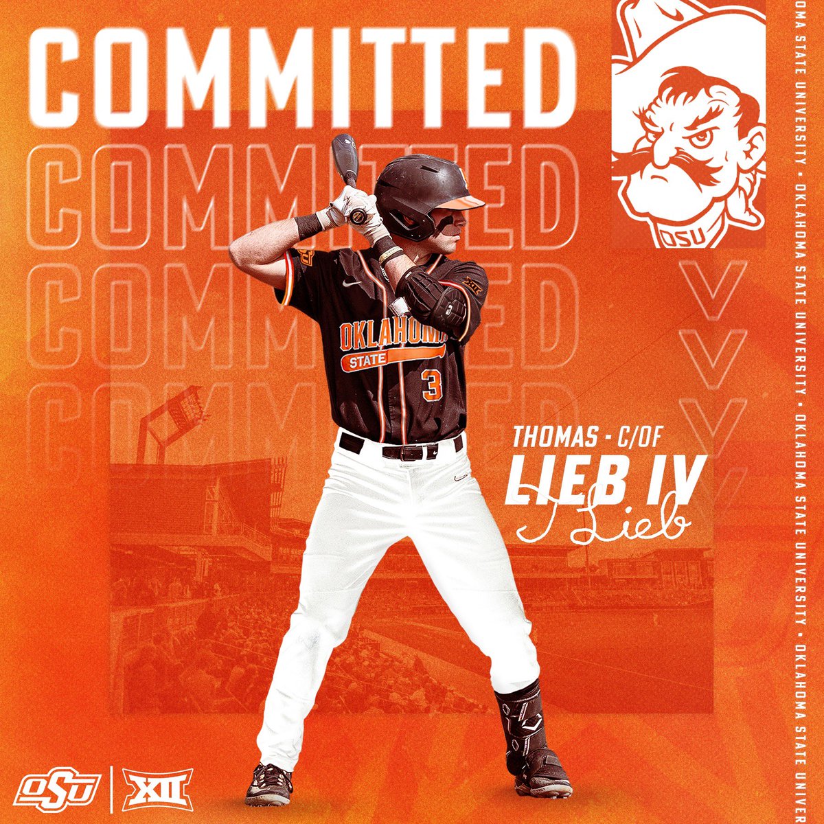 I am honored to announce my commitment to Oklahoma State University.  I’d like to thank my parents, friends and coaches.  Most importantly, I am thankful for the blessings God has given me to continue to play the sport that I love!  Go Pokes!!!