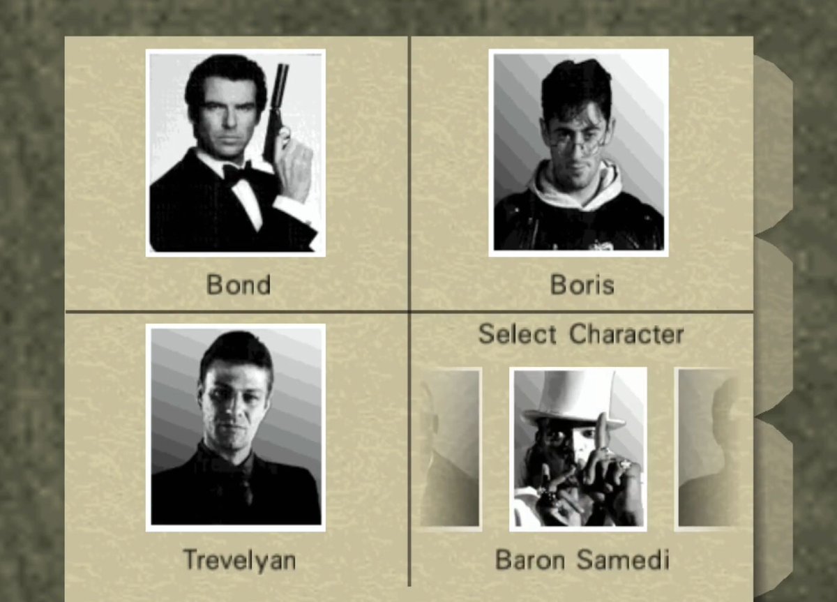 GoldenEye 007 multiplayer character select
