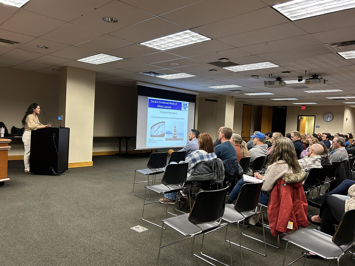 One of <a href="/WKHSWolves/">WKHSWolves</a> most decorated Seniors, talking to 8th grade parents about gifted course offerings for their students in high school. #ItsWorthIt