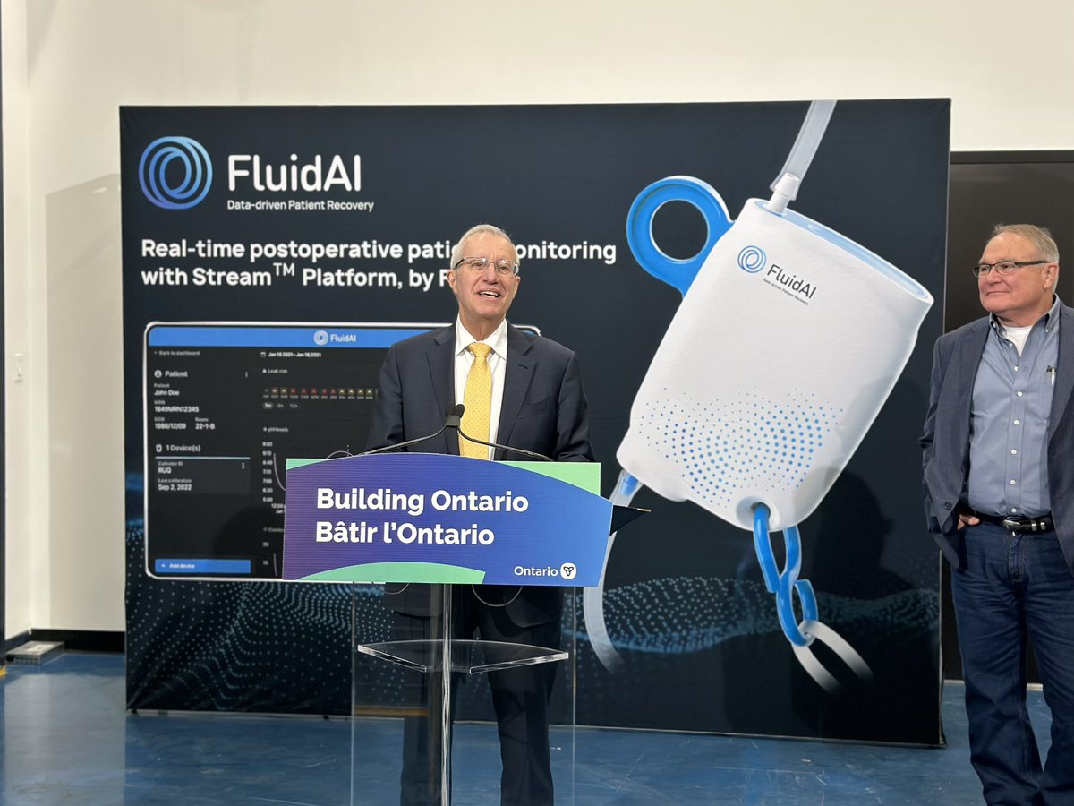Great to have Minister @VictorFedeli in @RegionWaterloo for a tour of @FluidAIMedical - they have been local champions at the forefront of medical technology and I couldn’t be happier to see this innovative hub enjoy the spotlight!