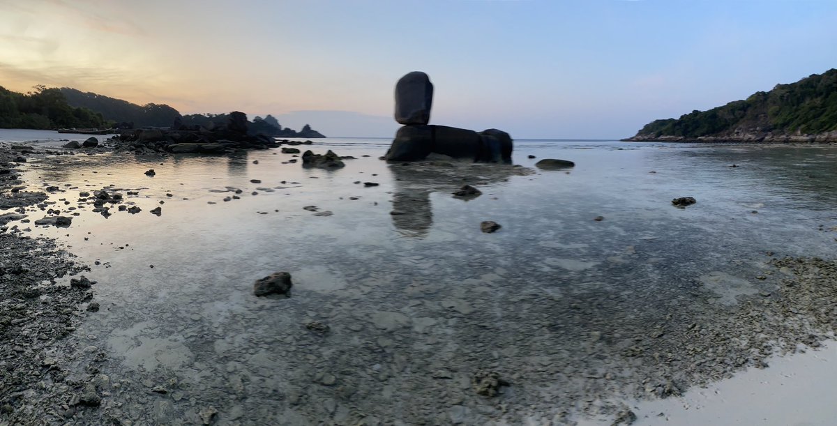 Another beautiful day is breaking over the remote Boulder Island in the Andaman Sea west of Myanmar and Thailand. Book at BoulderAsia.com #paradise #paradisebeach #islands #boulderisland #myeik