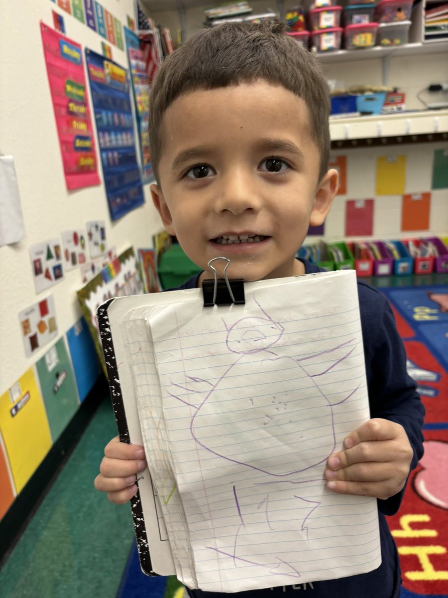 He was so proud of his work! 🤩 Working on those writing/drawing skills <a href="/JOSECARDENASECC/">Jose Cardenas ECC</a>