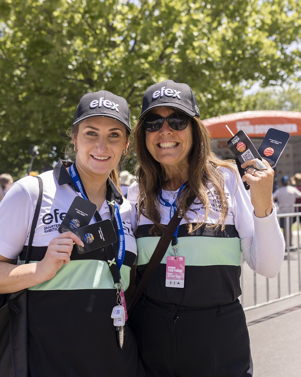 tourdownunder's tweet photo. 👀 Stay alert! While they're usually the tech wizards behind the scenes powering the TDU, today you can spot the @efex_IT friendly staff giving away awesome goodies at efex Men's Stage 2 🍭 #TDU #efex https://t.co/s4b4eAJxrP