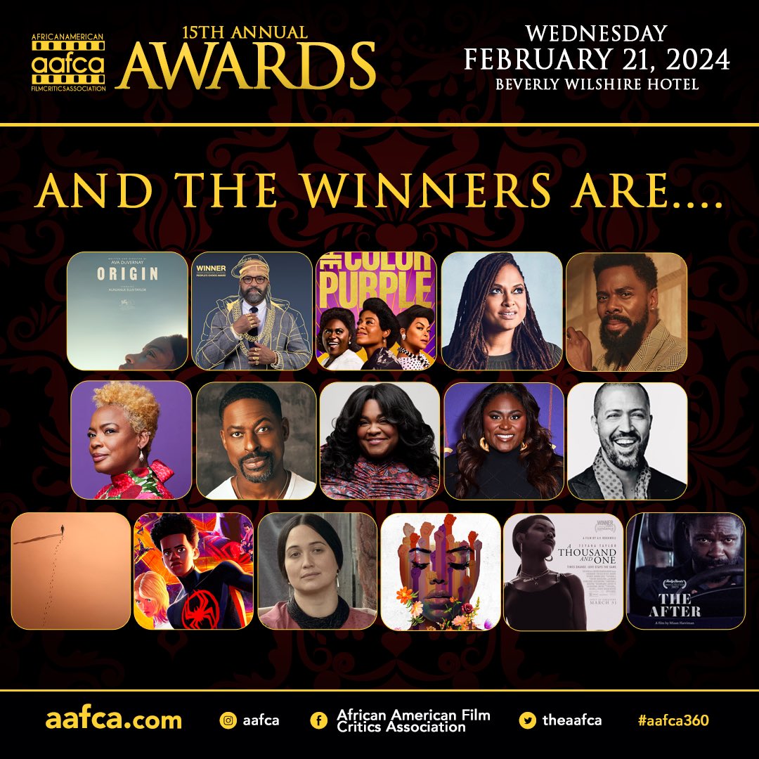 MsChaunceyKR's tweet photo. Congratulations to all the winners 👏🏾👏🏾👏🏾👏🏾. Looking forward to celebrating such a immense talent 💜💕 #AAFCA #film #aafca360 https://t.co/x9gCdrNzSu