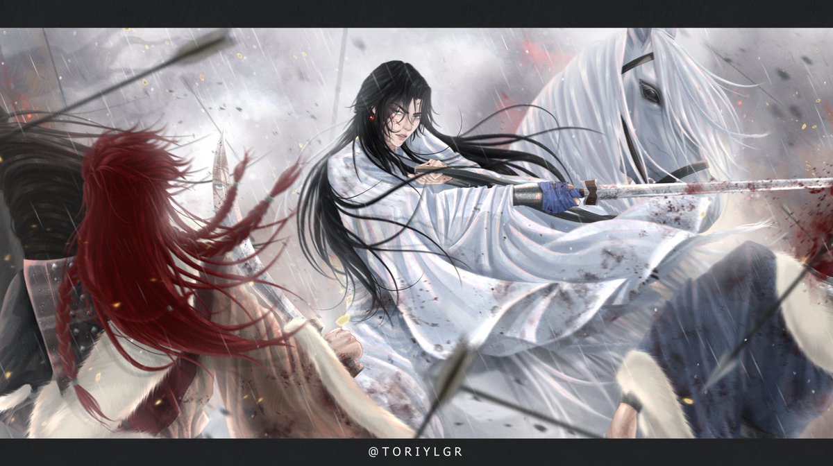 toriylgr's tweet image. tw // blood
neither man gained a lead over the other in their first confrontation.
at the very instant they sidestepped each other, they obtained a measure of the other.
#将进酒 #qjj #qiangjinjiu #shenzechuan #沈泽川 #哈森