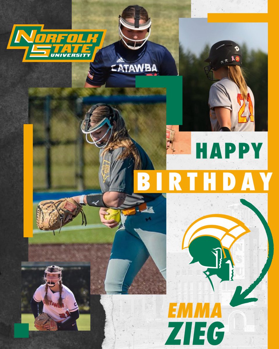 nsusoftball's tweet photo. 𝗛𝗮𝗽𝗽𝘆 𝗕𝗶𝗿𝘁𝗵𝗱𝗮𝘆, 𝗘𝗺𝗺𝗮 𝗭𝗶𝗲𝗴🥳🥳🥳

Hope your day is just as amazing as you! Check out to see a throw 🔙 of the birthday girl!
#WeAreEnough #GoldStandard #Behold https://t.co/LKBIDje3qb