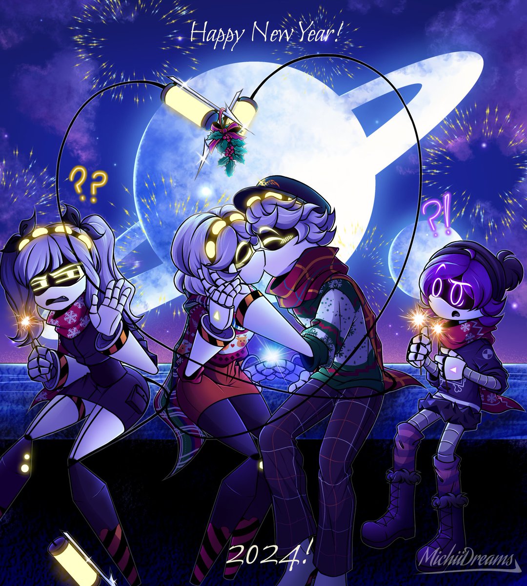 🎆✨️🤍 || HAPPY NEW YEAR ||💛✨️🎇

SU PRIMER BESITOOO!!!!😭💖 quería que fuera bonito y especial, aquí está🥹💛🤍

Tarde, pero al menos lo terminé jaja

#MurderDrones #SerialDesignationN #SerialDesignationV #eNVy #NxV #MD #Uzidoorman #SerialDesignationJ