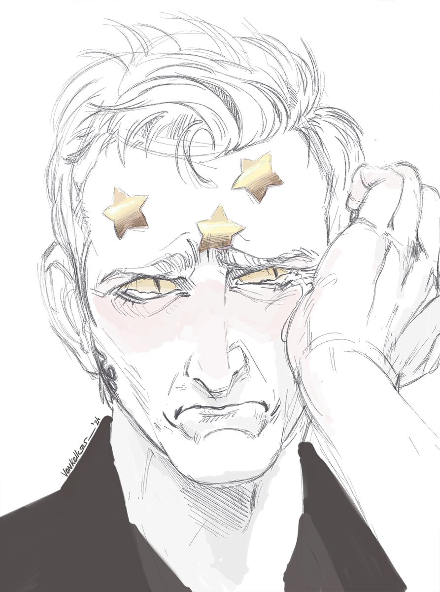 They are tears of joy, I promise - but after 6000 years, he almost believed he *wasn't* a good boy