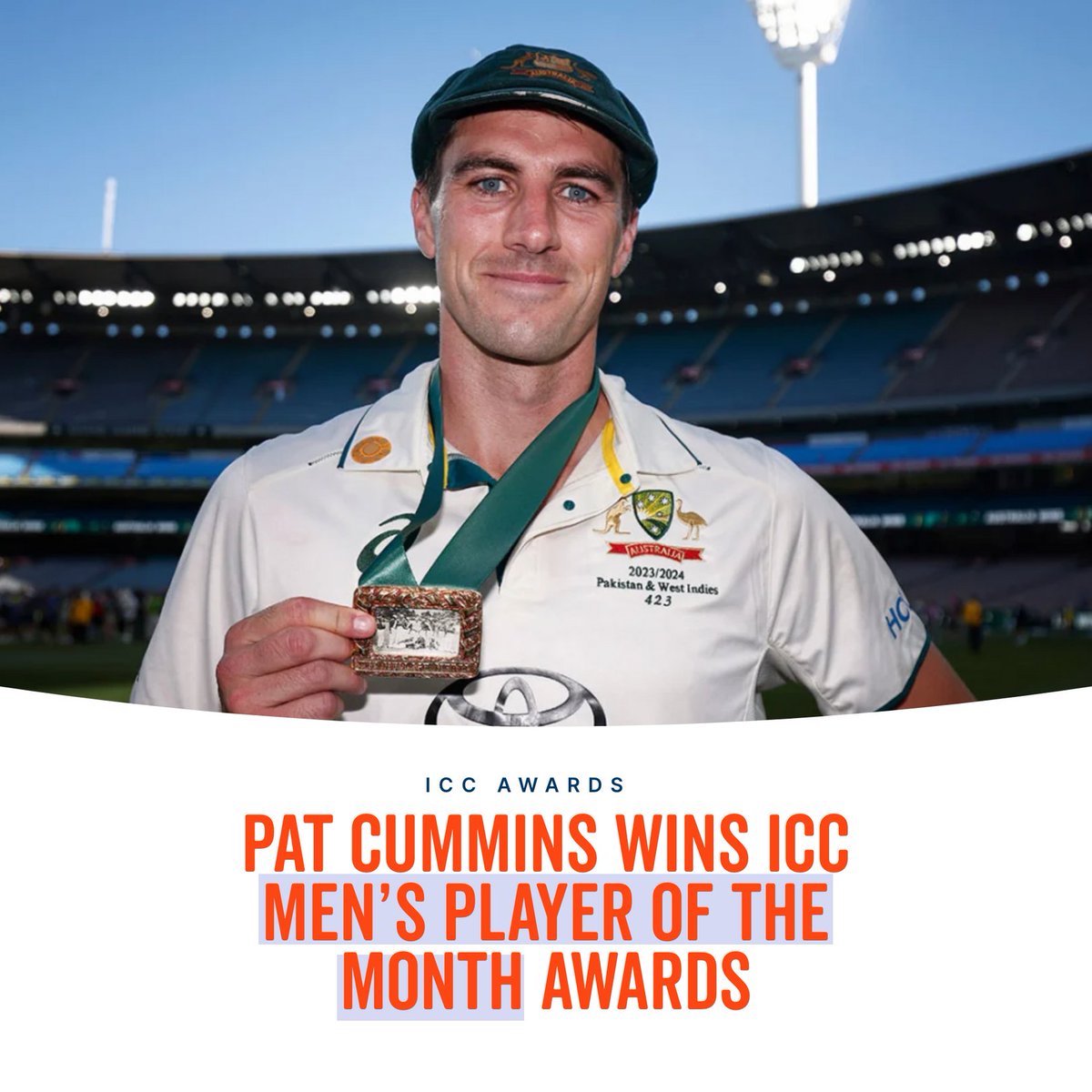 SmartBapp's tweet image. 🏏🏆 Pat Cummins, the maestro with the ball, claims the ICC Men’s Player of the Month for December! 🌟 

📲✨ Stay updated with the SmartB app now and immerse yourself in the world of sports excellence. 🎉📱

#SmartBUpdates #SportsExcellence #PatCumminsAward #ICCPlayerOfMonth n