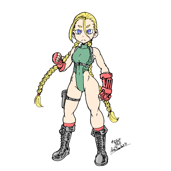 キャミィ(ストリートファイター) 「2024-01-16 #一日一絵 」|ふゆ(ドとレとミとキュとゴとヱの音が出ない)のイラスト