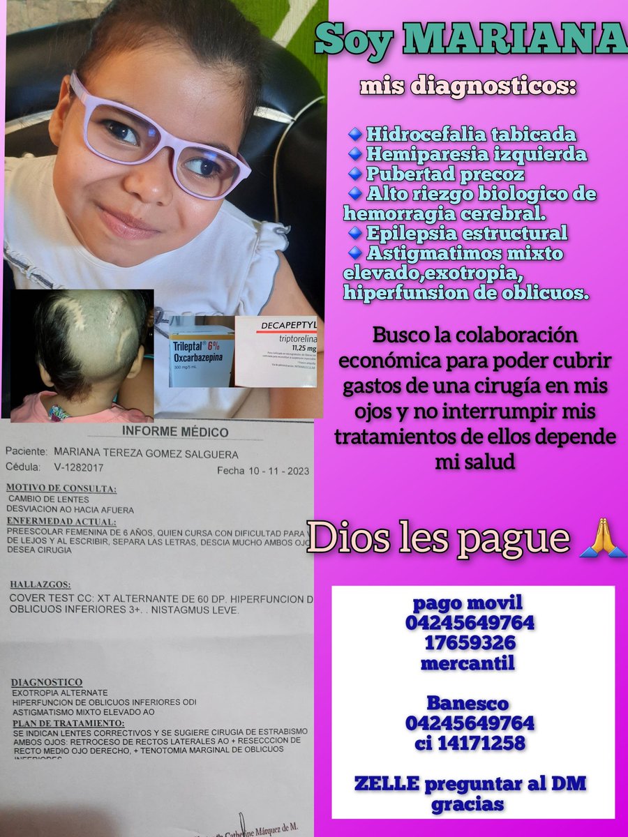 mariani87784922's tweet photo. Bemdecida noche 🙏 m dolia mi cabeza m dieron analgesico y m qued dormidita.
Sigo necesitando cirugía d ojos para mejorar la visión no estoy viendo bien ☹️ y seguir los tratamientos d pubertad y anticonvulsivo q es d por vida . https://t.co/40fO1EkY4X