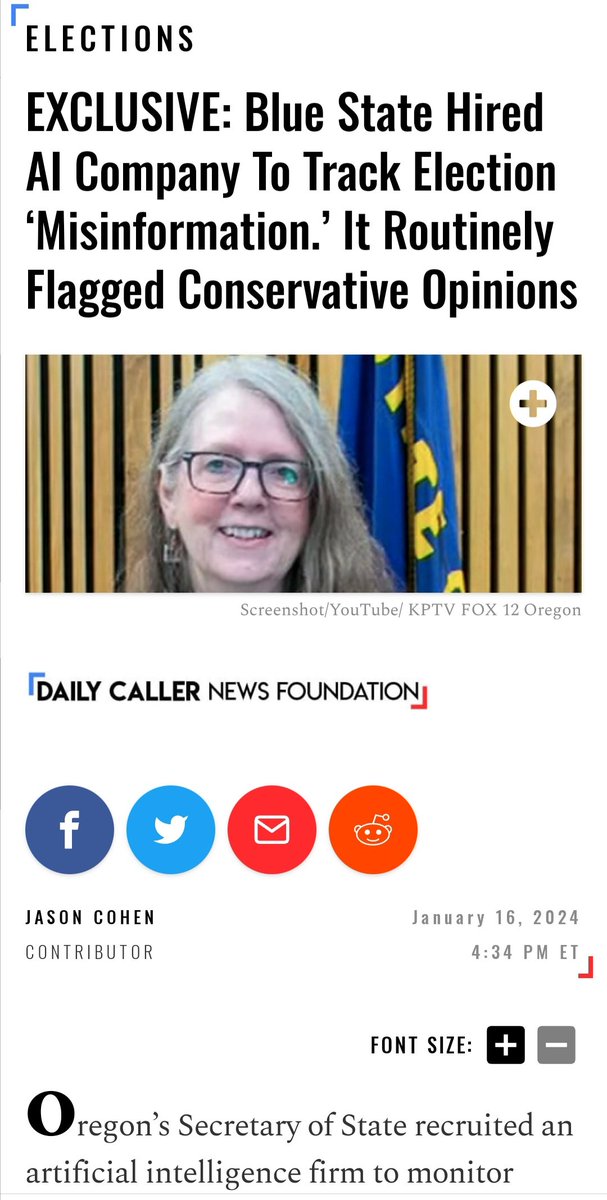 Susan_Dupres's tweet photo. OREGON
Blue State Hires A.I. Company to Track Election Misinformation - SAME Company that WA State Secretary of State Hired
#LogicallyAI
#election
#misinformation
#ORSoS
#WASoS
https://t.co/jUwlfwAFmZ
@shymadjen
@JimWalshLD19
@realDonaldTrump
@VivekGRamaswamy https://t.co/kxtsKUhP2k