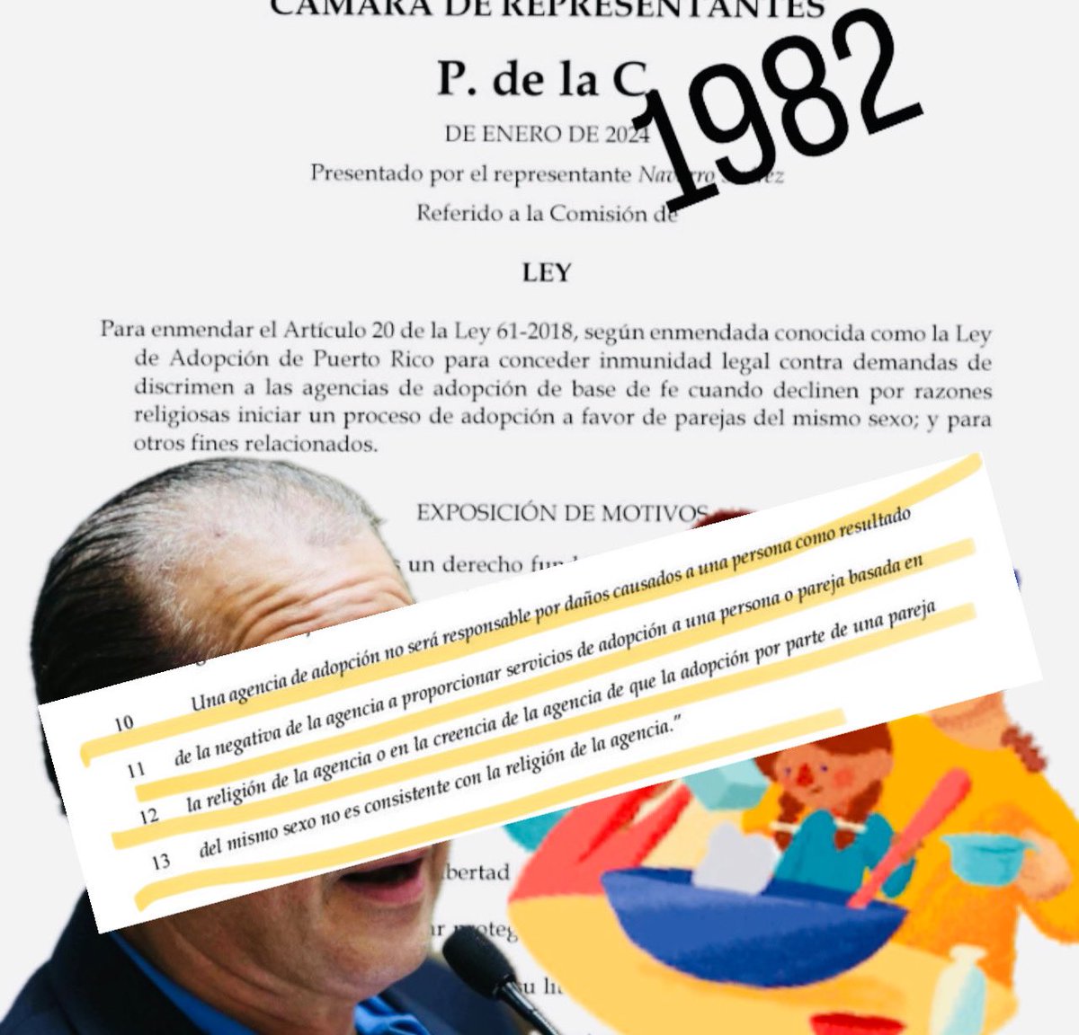 ajvalentincama's tweet photo. #PC1982 Ni el Titulo ni la EM reflejan el texto de la enmienda propuesta a la Ley No. 61-2018. Se otorga inmunidad a todas las agencias y no solo en contra de parejas, sino a individuos #LGBT. Totalmente contrario a decisión del SCOTUS en Fulton v. Philadelphia, 593 U.S. (2021) https://t.co/8qdySjLIhI