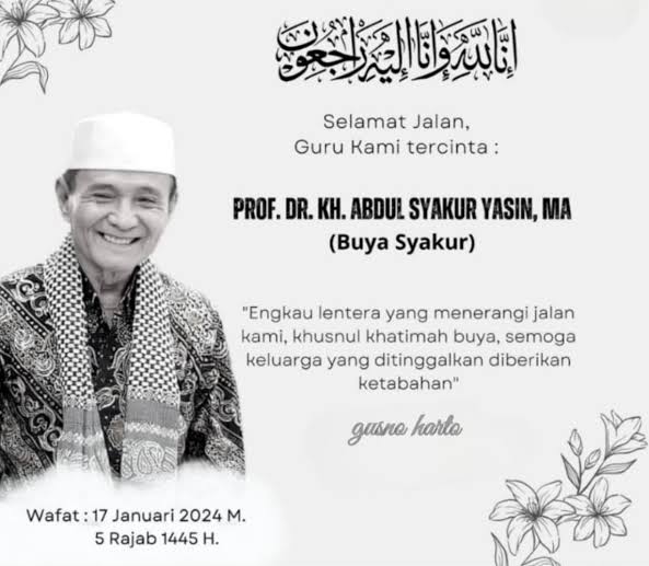Bang_San77's tweet image. Innalillahi Wainnailaihi Roji'un
Husnul Khotimah KH Buya Syukur 😇

Kini tugasmu telah usai, selamat jalan di surganya Allah 😇🙏👼