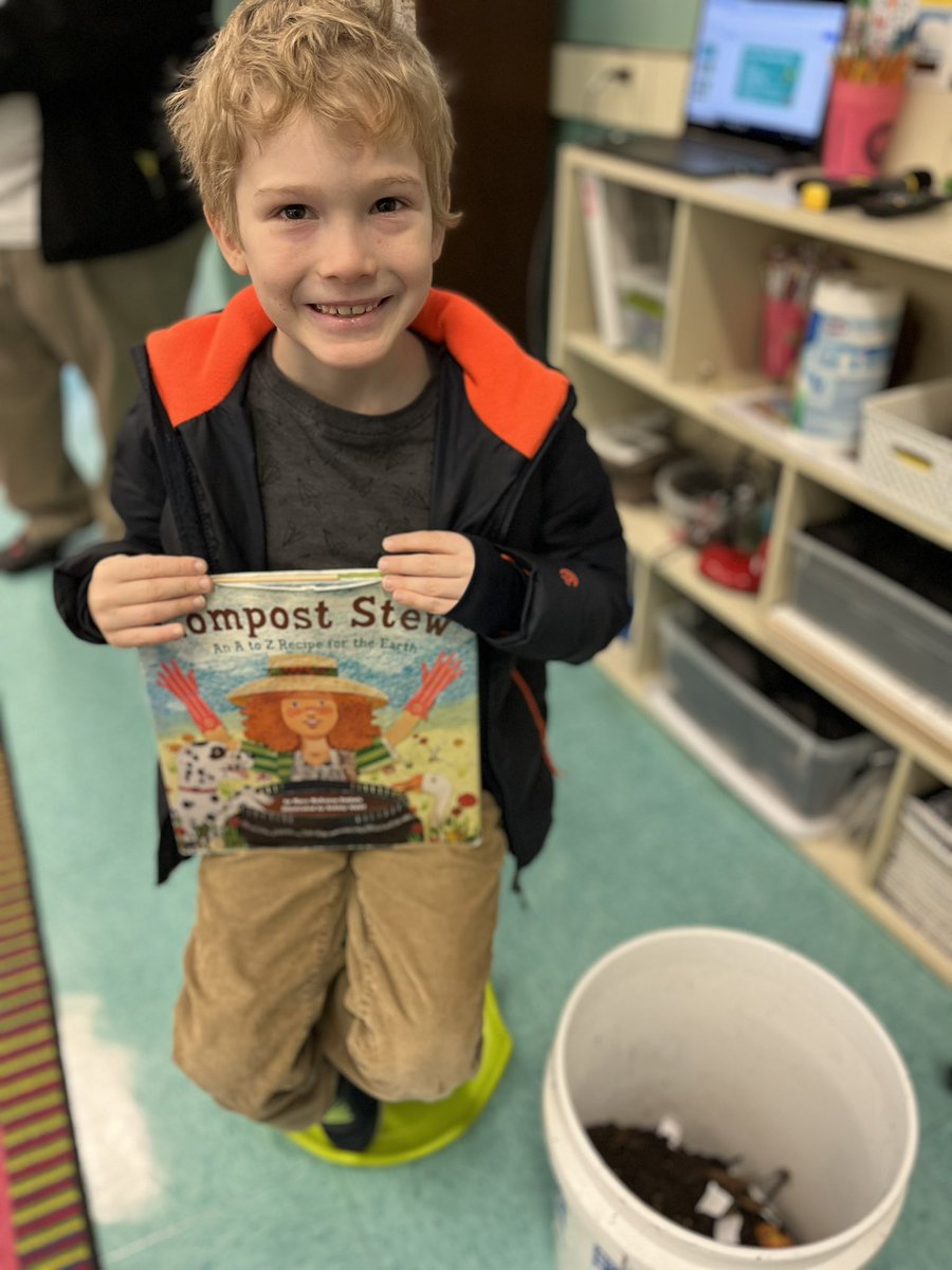 Today I was joined by our 1st grade compost expert for a lesson in vermicomposting #studentleaders <a href="/MECME_School/">MillbrookElem</a> <a href="/wcpssmagnets/">WCPSS Office of Magnet Schools (Choice Schools)</a>