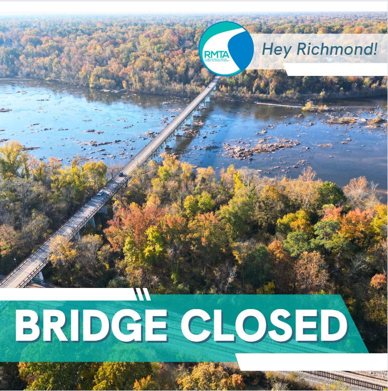 RMTAOnline's tweet photo. The Boulevard Bridge is CLOSED until further notice. To ensure safety, the RPD has closed the bridge. https://t.co/eHqeeTbsxo