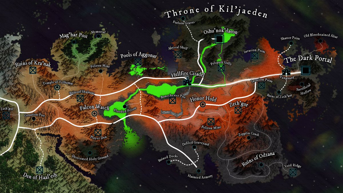 Outland Map Vs Draenor Map