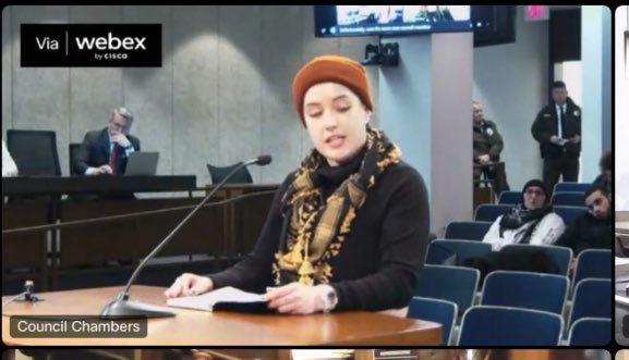 moll_aj's tweet photo. Public comments are now open, there are 9 speakers. The council chair has not extended time, so there is only 15 minutes available. #stlccm
First speaker is Paige Mathys
Doesn’t like that page is always on his cell phone and not listening to speakers. https://t.co/nlEWDIKjY6