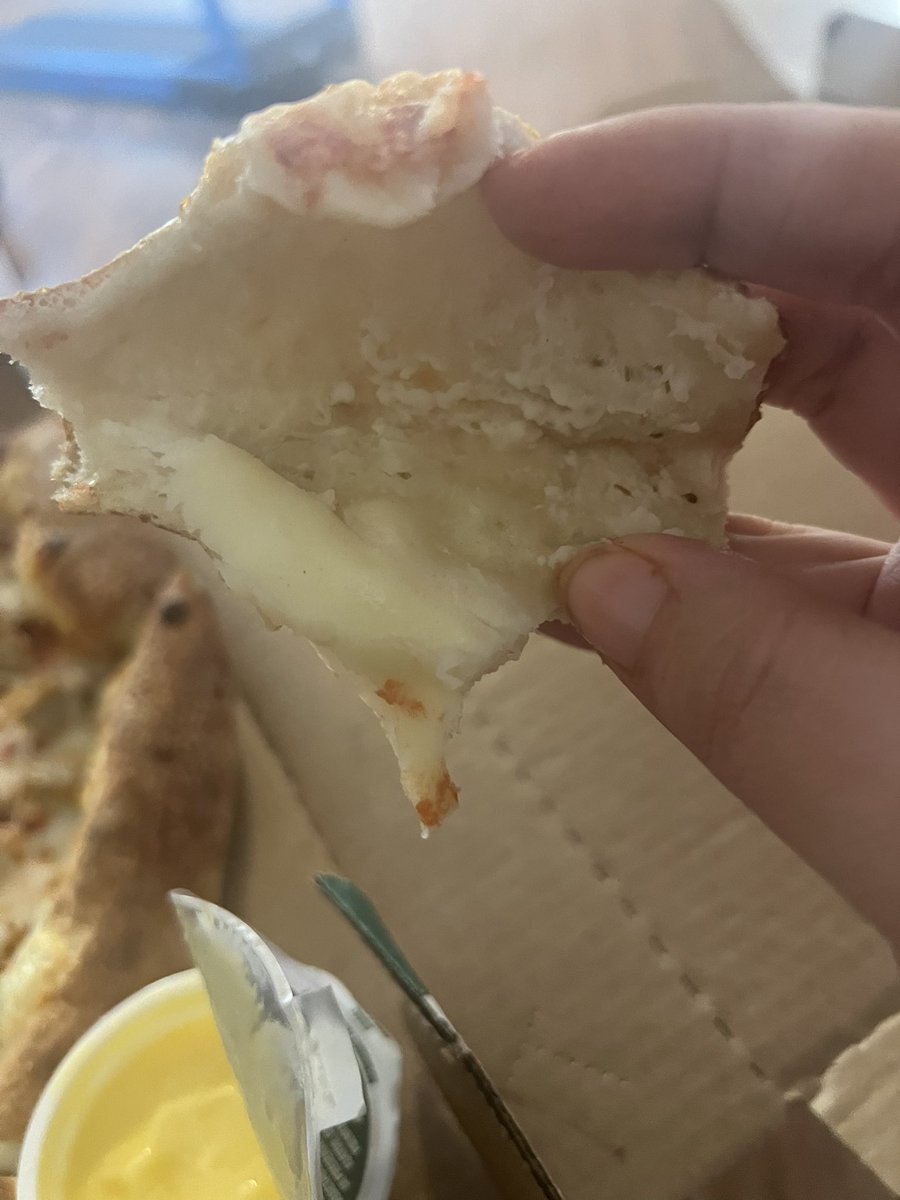 istabbarbies's tweet photo. @PapaJohns  why would yall do this to me I seen yall commercial I was craving pizza and ordered yall new cheesy calzone epic stuffed crust pizza and the cheese is so little 😭 https://t.co/jXiscD526t