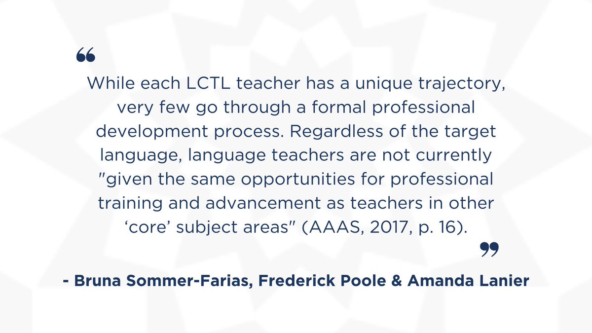 Dr. Bruna Sommer-Farias, Dr. Frederick Poole & Dr. Amanda Lanier talk about language teacher development via video-based inquiry in their recent TLE article. Read more in the latest issue of TLE: bit.ly/2QNKo3w 
#TuesdayTLE