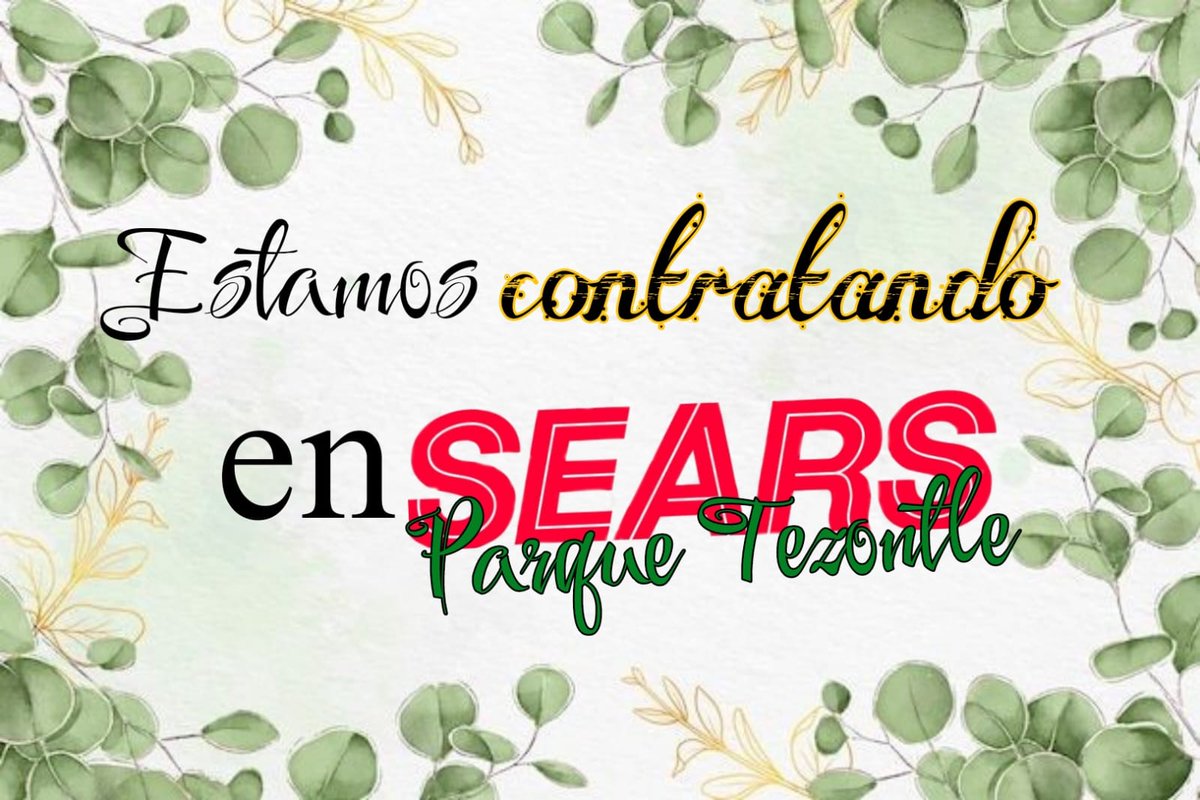 STezontle's tweet photo. EN SEARS TEZONTLE tenemos un lugar para ti.

No te pierdas la gran oportunidad de ser parte de está gran familia

Acude Hoy mismo con tu identificación oficial y equipo de protección personal (Cubrebocas).
Te esperamos en Av. Canal de Tezontle #1520 Col. Dr. Adolfo Ortiz Tirado, https://t.co/MEiHjB2tE0
