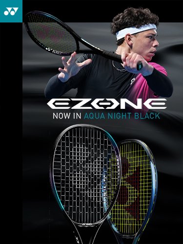 yonex_tennis's tweet photo. SAME POWER. NEW LOOK.
EZONE’s power makes a comeback, delivering easy power with the recognized plush and sweeter feel for players at every level.
Now available worldwide.
#TheEasyOne #EZONE #AquaNightBlack @BenShelton https://t.co/Ut1WO9XNp3