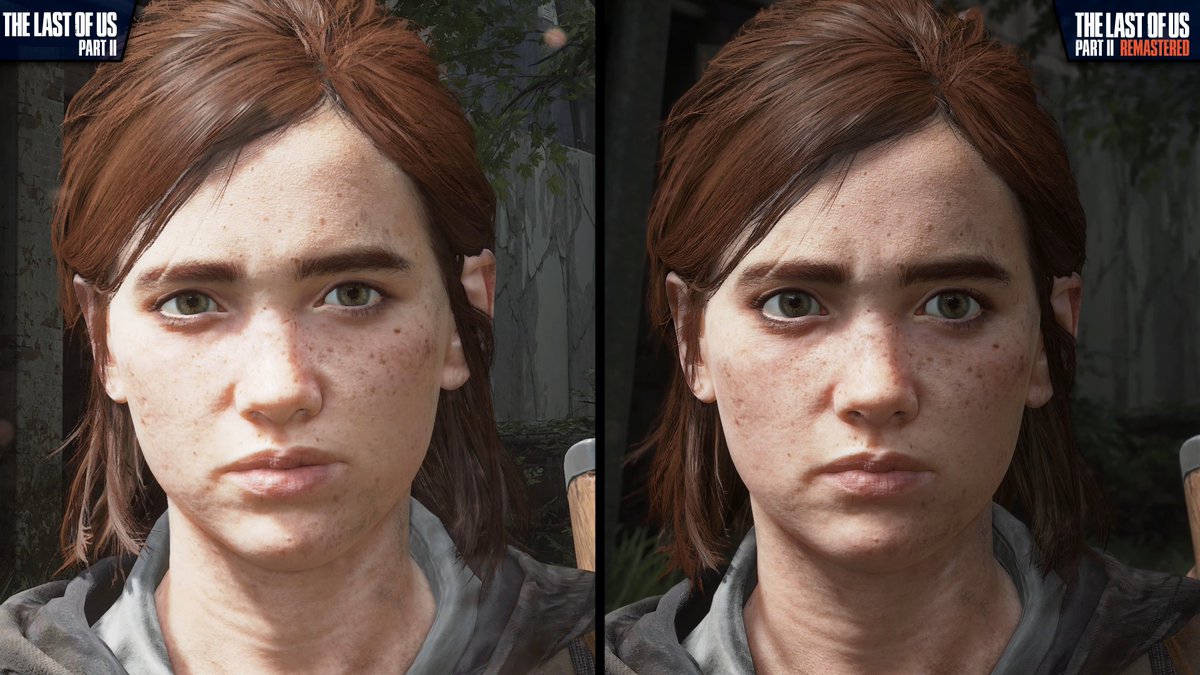 TheLastOfUsBR's tweet photo. The Last of Us Part II (2020) vs The Last of Us Part II Remastered (2024)
#PlayStation https://t.co/T7SlEZb7aB