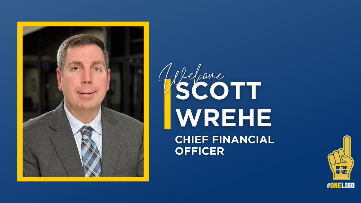 Join us in welcoming Scott Wrehe to Lewisville ISD as the district's new Chief Financial Officer!

🔗 bit.ly/48QXdzY

#BeTheOne #OneLISD