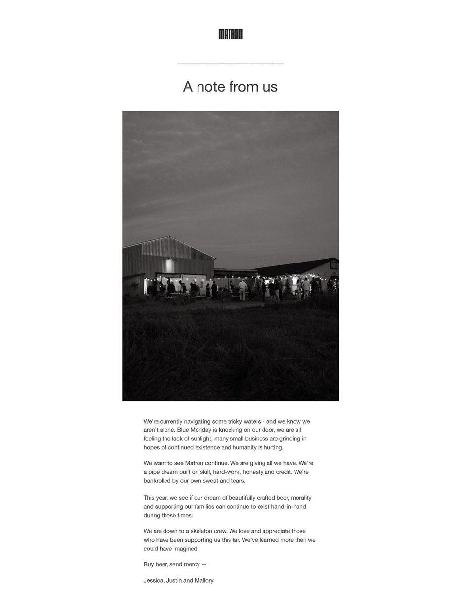 max morin (@maximmorin) on Twitter photo Our good friends at Matron can use your support. Here’s an excerpt from their newsletter sent to subscribers today. Our good friends at Matron can use your support. Here’s an excerpt from their newsletter sent to subscribers today.