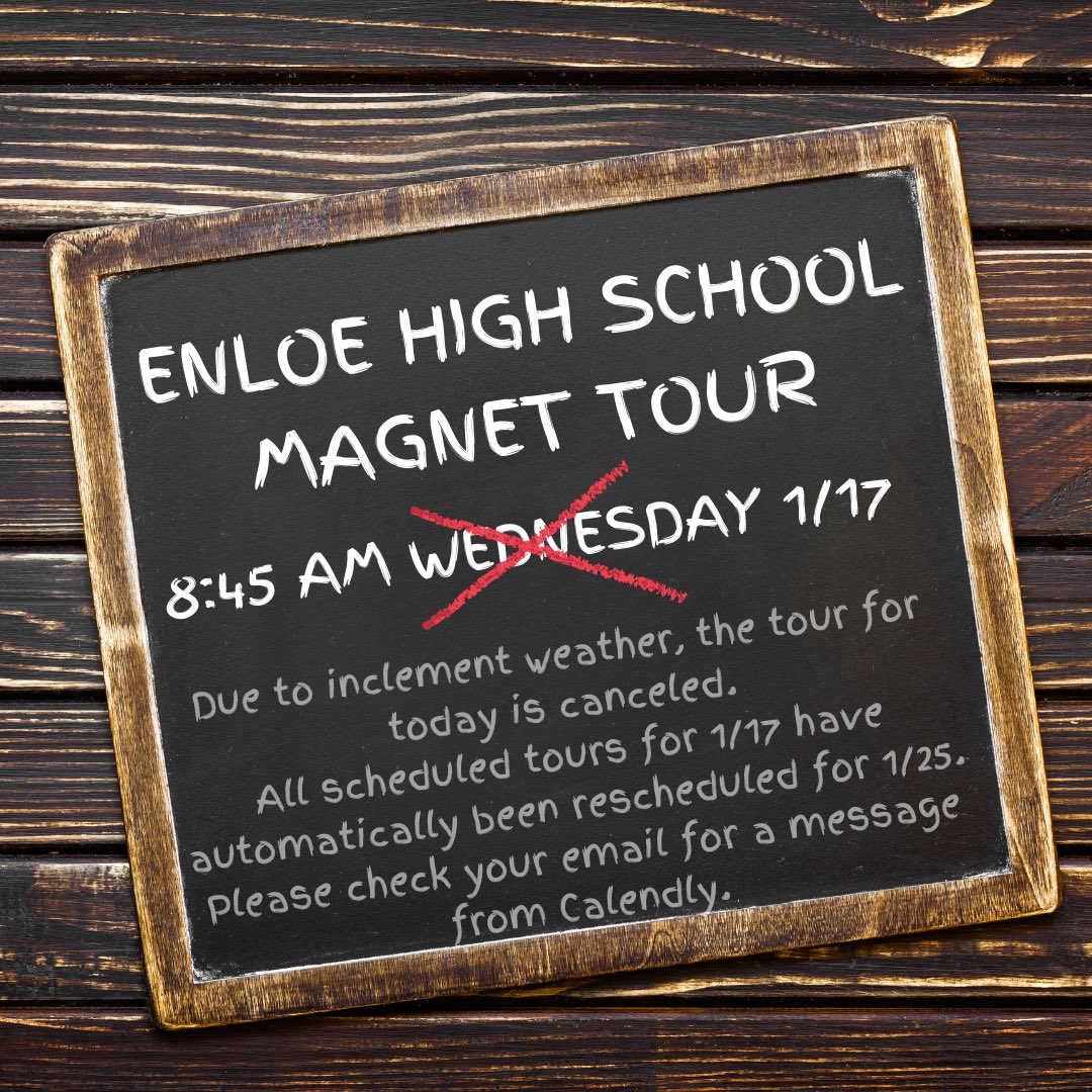 ☔❄️ Unfortunately, today's magnet tour is canceled due to inclement weather. We apologize for any inconvenience. All scheduled tours for 1/17 have been rescheduled for 1/25. Please check your email for a message from Calendly 🦅 #WeatherUpdate #EventRescheduled #GTIB #FinalTour