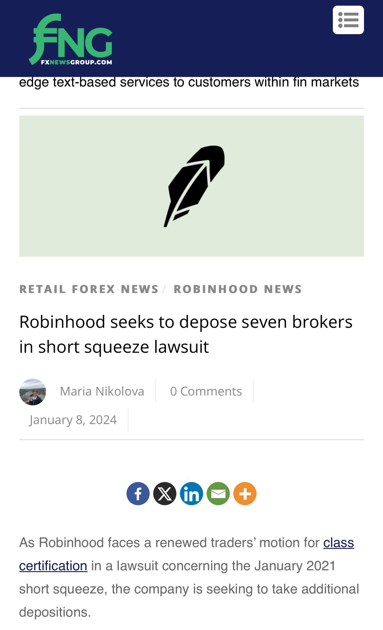 Robinhood forex 2024