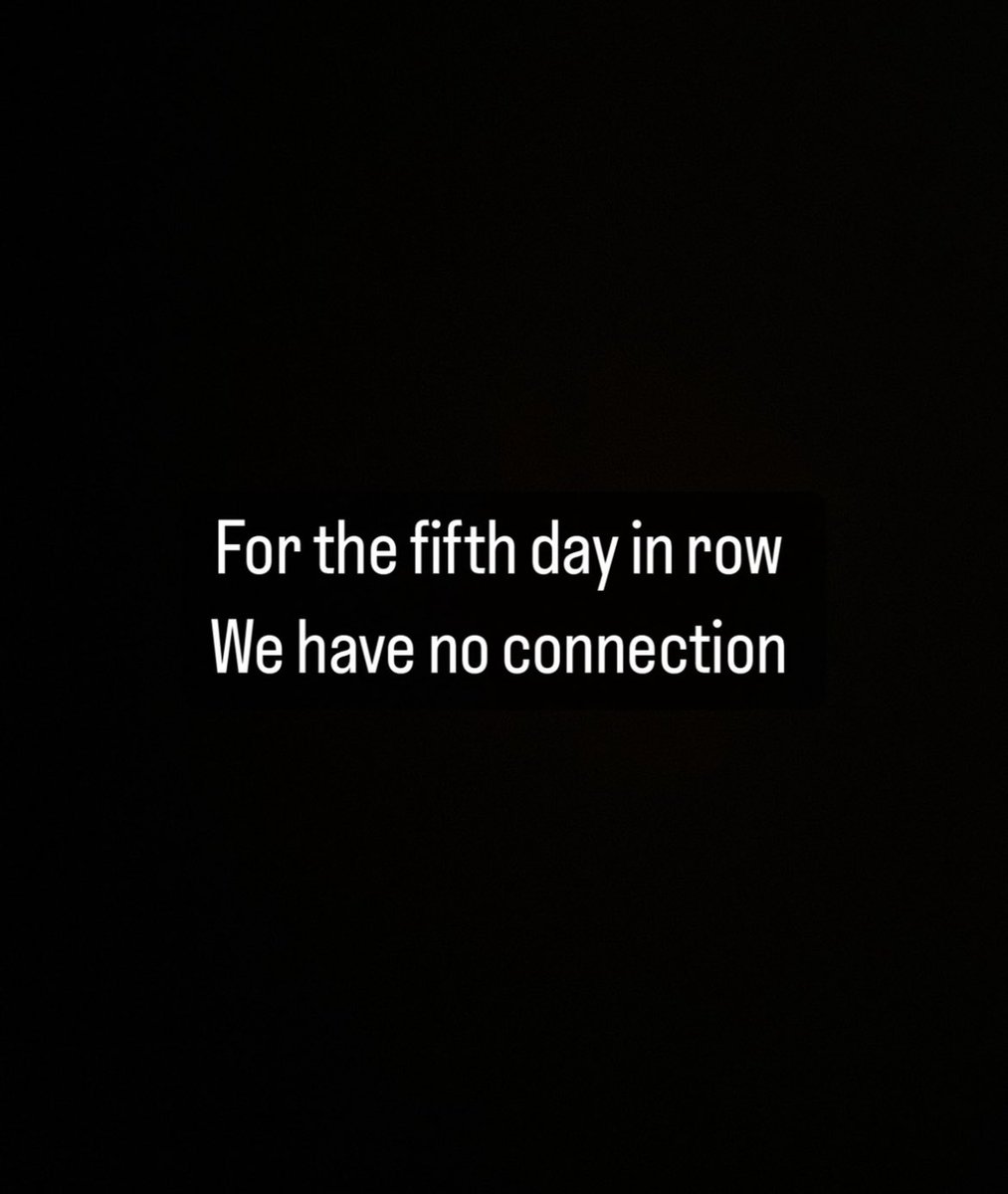 motazazaiza9's tweet photo. For the fifth day in a row 
We have no connection https://t.co/R8xWNPFYBz