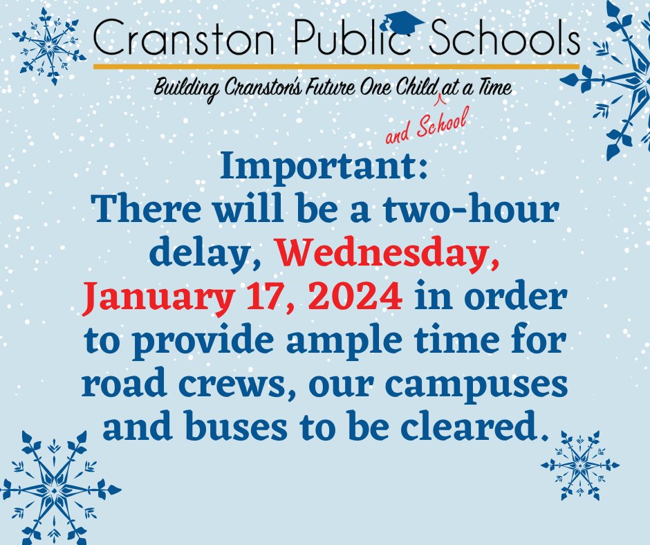 Cranston School Dept tweet media