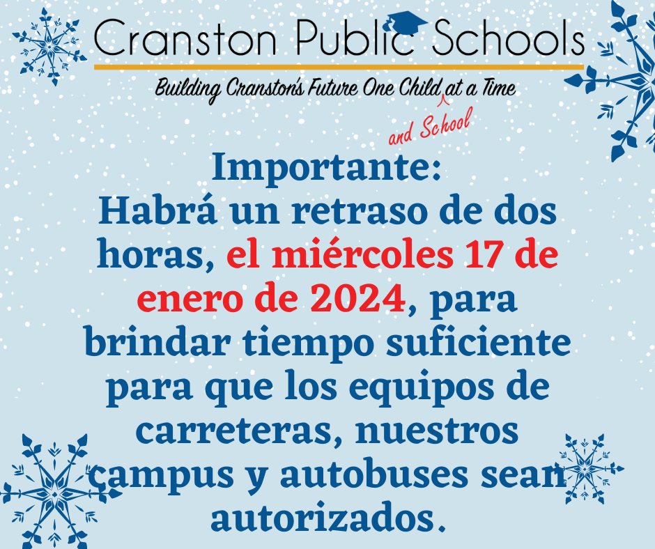 Cranston School Dept tweet media