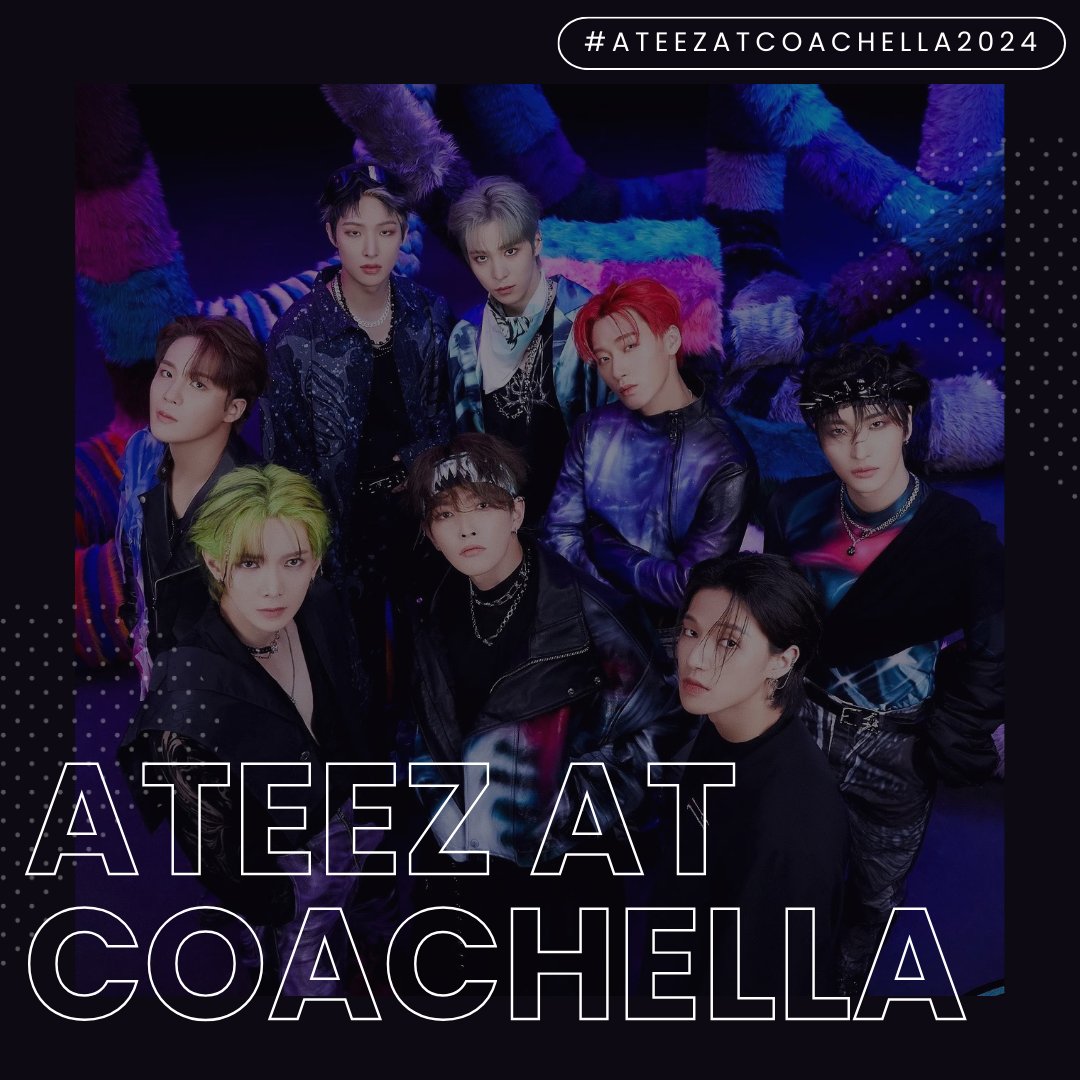 ATEEZFRA's tweet photo. [📢 - #COACHELLA] 

La lineup pour l'édition 2024 du célèbre festival Coachella vient de sortir et ATEEZ font partie des artistes qui y performeront !
C'est d'ailleurs le premier boys groupe de la 4th gen à y participer 🫶🏻

Nous comptons sur vous pour partager les hashtags pour cette occasion inattendue 🤭

ATEEZ AT COACHELLA
#ATEEZatCoachella2024 #ATEEZ #에이티즈 @ATEEZofficial