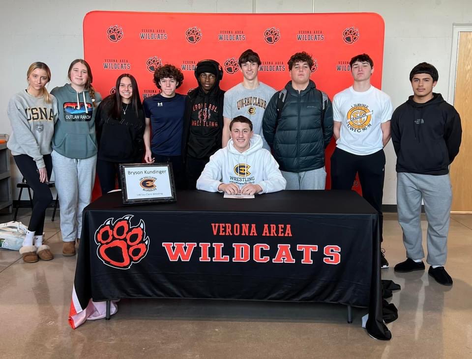 VAHS Wildcat Wrestling Program (@vahs_wrestling) on Twitter photo Congrats to our Bryson Kundinger with his signing day today. Bryson will be wrestling at UW Eau Claire next year. His continued hard work is paying off.
<a href="/VAHSathletics/">VAHS Athletics</a> <a href="/UWECWrestling/">Blugold Wrestling</a> Congrats to our Bryson Kundinger with his signing day today. Bryson will be wrestling at UW Eau Claire next year. His continued hard work is paying off.
<a href="/VAHSathletics/">VAHS Athletics</a> <a href="/UWECWrestling/">Blugold Wrestling</a>