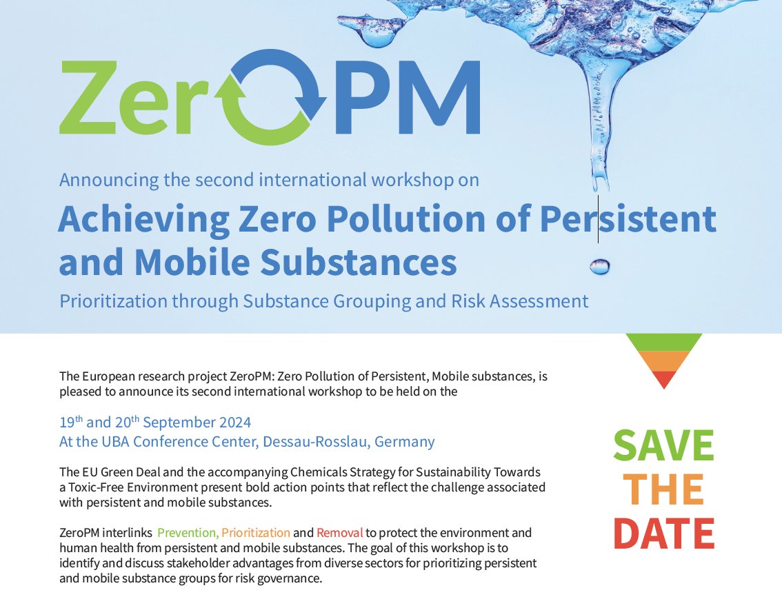 💙 #ZEROPMWorkshop Announcement 💙 ZeroPM is pleased to announce its second international workshop on the 19th and 20th September 2024 UBA Conference Center, Dessau-Rosslau, Germany SAVE-THE-DATE, see the flyer get notifed when registration opens: zeropm.eu/events/upcomin…